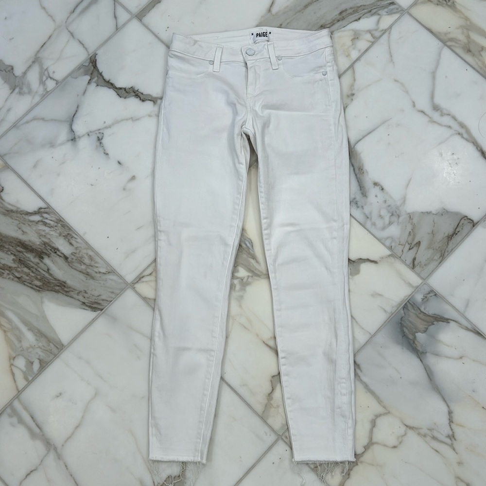 Paige Women’s Verdugo Cropped White Pants